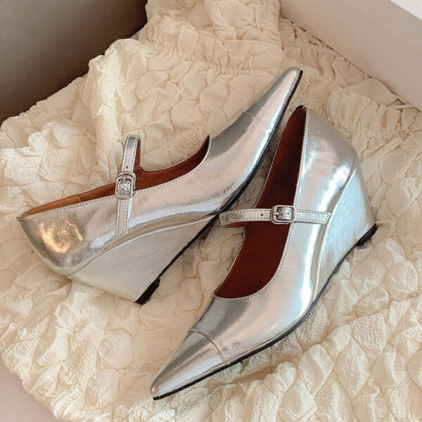 CHIKO Kaylia Pointy Toe Wedge Mary Jane Shoes - Image 2