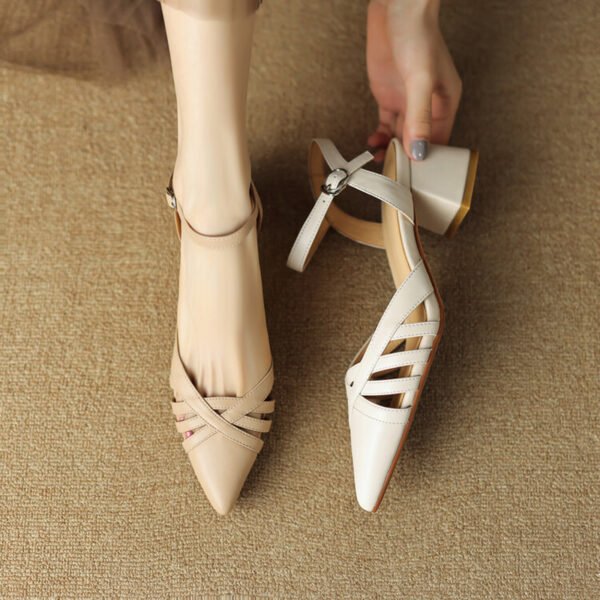 CHIKO Keandra Pointy Toe Block Heels Slingback Shoes - Image 2