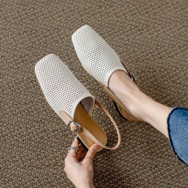 CHIKO Kayli Square Toe Block Heels Slingback Shoes