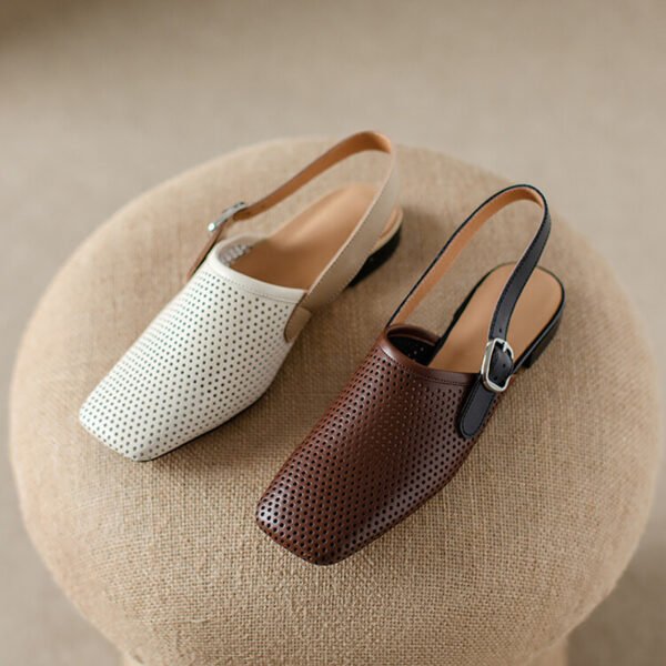 CHIKO Kayli Square Toe Block Heels Slingback Shoes - Image 2