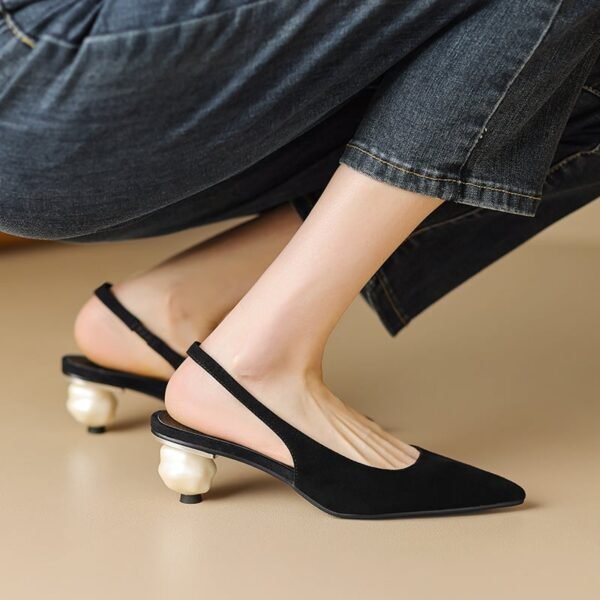 CHIKO Ladeidra Pointy Toe Block Heels Slingback Shoes