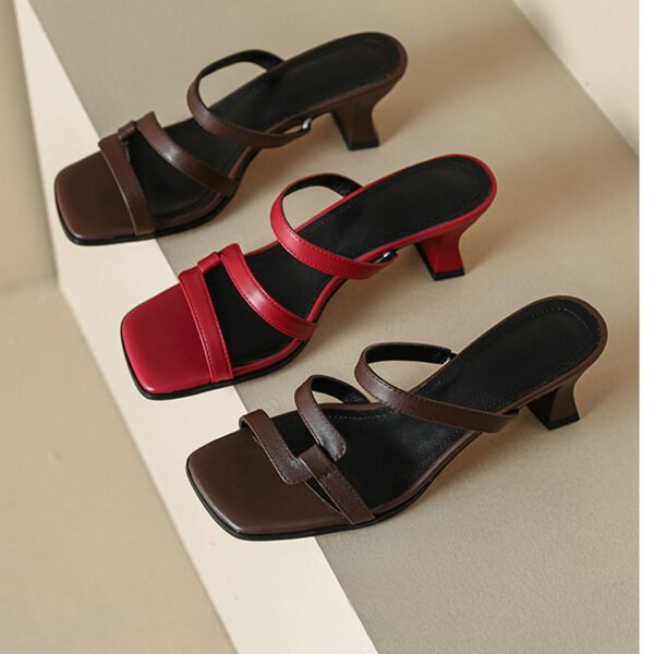 CHIKO Karlie Open Toe Chunky Heels Slides Sandals - Image 2