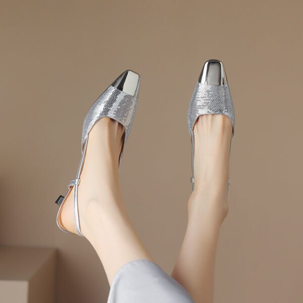CHIKO Keyandra Square Toe Stiletto Slingback Shoes - Image 2