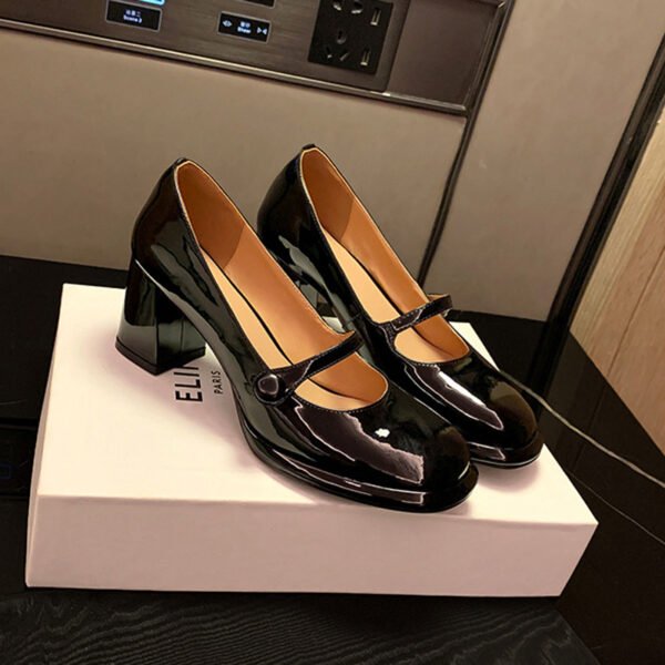 CHIKO Kerrielle Square Toe Block Heels Mary Jane Shoes - Image 2