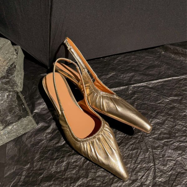 CHIKO Kesha Pointy Toe Kitten Heels Slingback Shoes - Image 2
