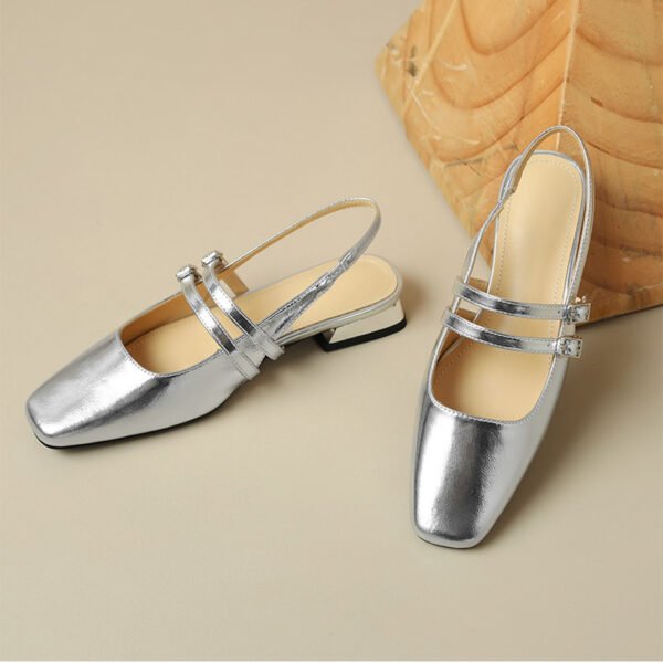 CHIKO Lashae Square Toe Block Heels Slingback Shoes - Image 2