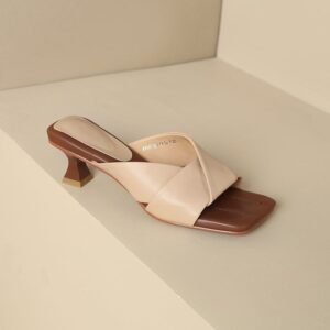 CHIKO Larianna Open Toe Kitten Heels Slides Sandals