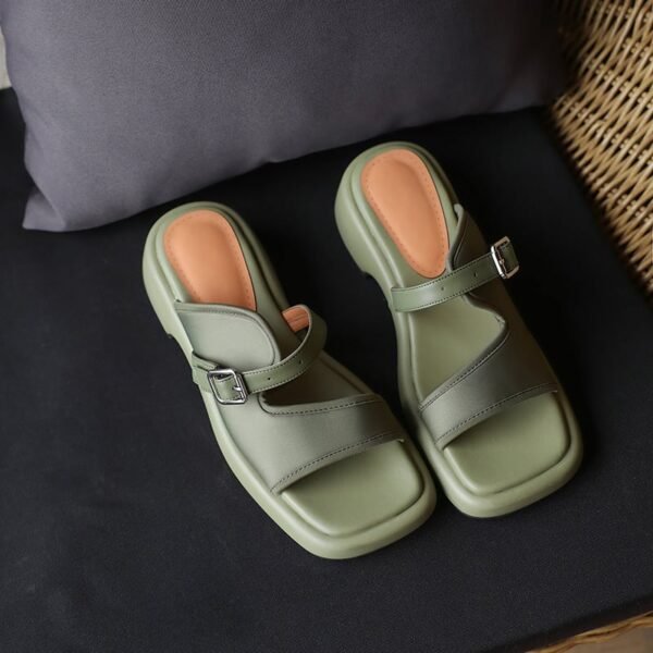CHIKO Laquita Open Toe Block Heels Slides Sandals - Image 2