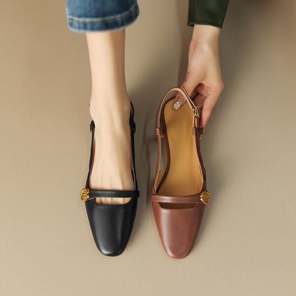 CHIKO Mackensie Square Toe Block Heels Slingback Shoes - Image 2