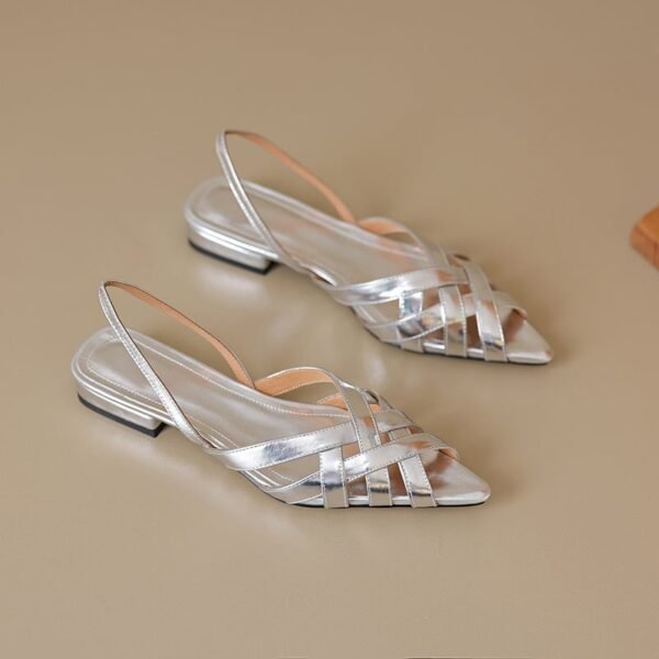 CHIKO Lilianna Pointy Toe Block Heels Flats Sandals - Image 2