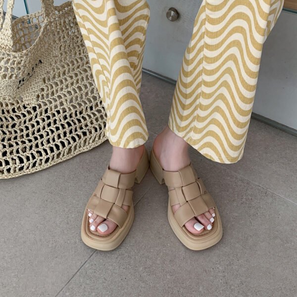 CHIKO Loni Open Toe Block Heels Slides Sandals - Image 2
