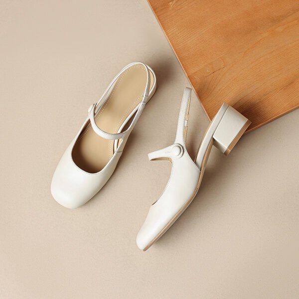 CHIKO Lizzie Square Toe Block Heels Slingback Shoes - Image 2