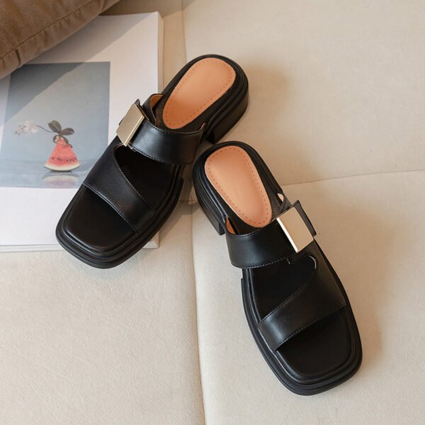 CHIKO Loryn Open Toe Block Heels Slides Sandals - Image 2