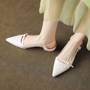 CHIKO Lorrie Pointy Toe Block Heels Slingback Shoes