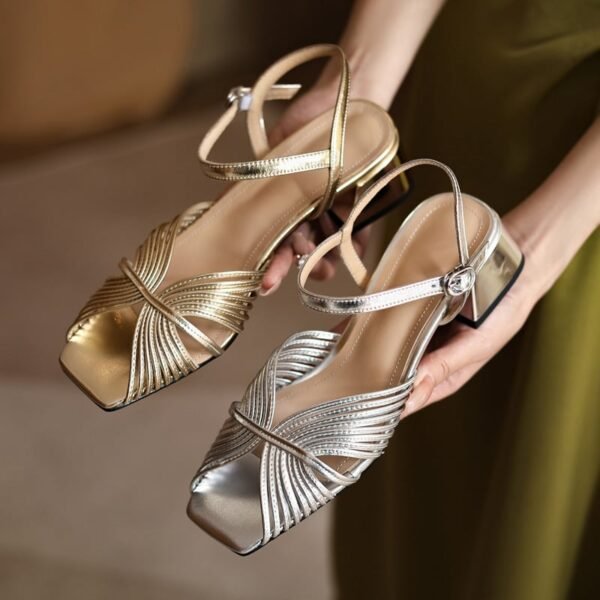 CHIKO Maigan Peep Toe Block Heels Heeled Sandals - Image 2