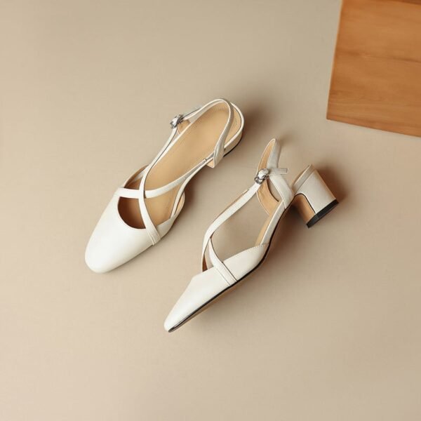 CHIKO Mamie Square Toe Block Heels Slingback Shoes - Image 2