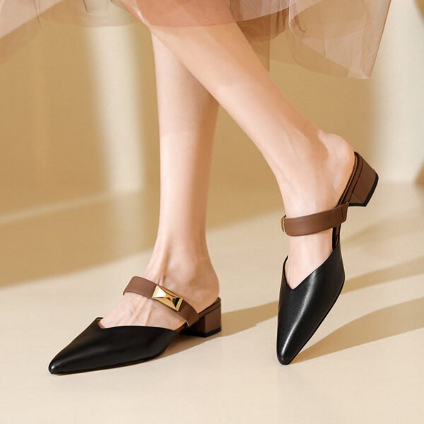 CHIKO Makayla Pointy Toe Block Heels Clogs/Mules Shoes - Image 2