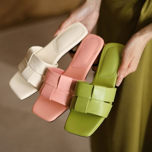 CHIKO Makenzee Open Toe Block Heels Slides Sandals