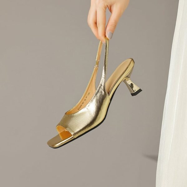 CHIKO Lorielle Open Toe Kitten Heels Slingback Shoes - Image 2