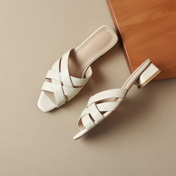 CHIKO Makenzie Peep Toe Block Heels Slides Sandals - Image 2