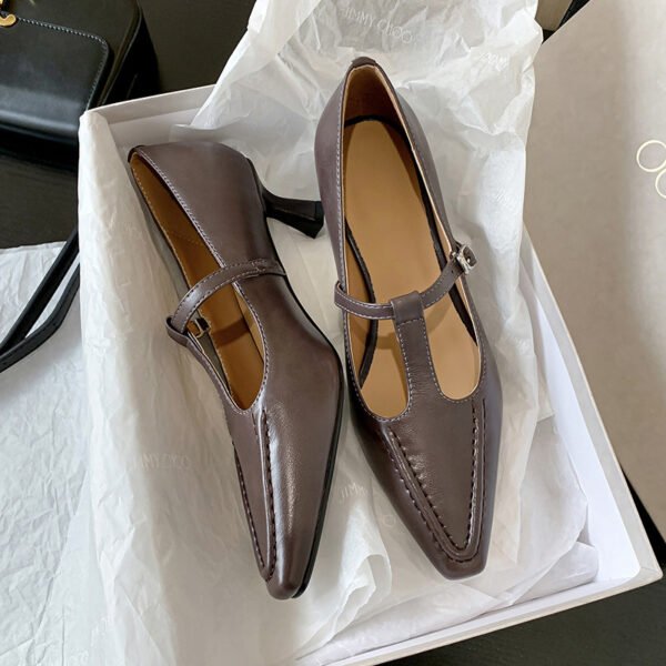 CHIKO Marchelle Square Toe Stiletto T-Strap Shoes - Image 2