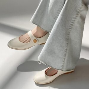 CHIKO Lynzie Round Toe Block Heels Mary Jane Flats