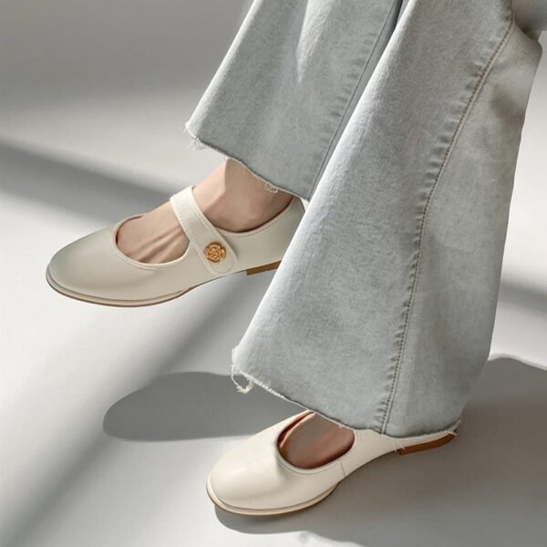 CHIKO Lynzie Round Toe Block Heels Mary Jane Flats