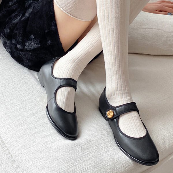CHIKO Lynzie Round Toe Block Heels Mary Jane Flats - Image 2
