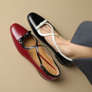 CHIKO Lyndsee Square Toe Block Heels Mary Jane Shoes