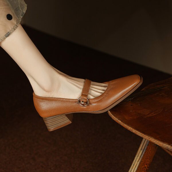 CHIKO Lynsey Square Toe Block Heels Mary Jane Shoes - Image 2