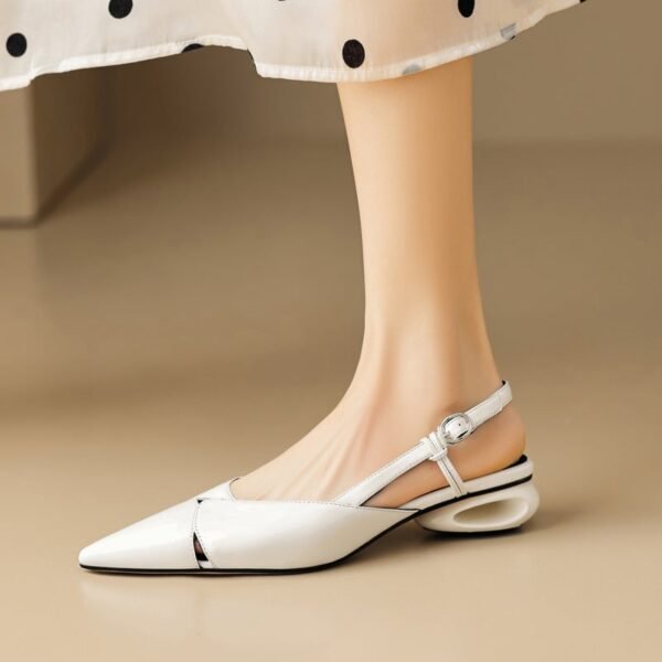 CHIKO Macayla Pointy Toe Block Heels Slingback Shoes