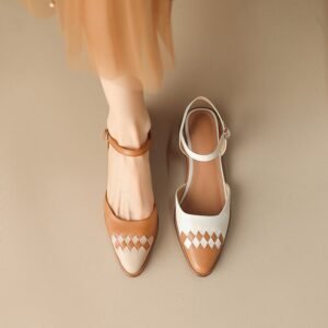 CHIKO Lakisha Pointy Toe Block Heels Slingback Shoes