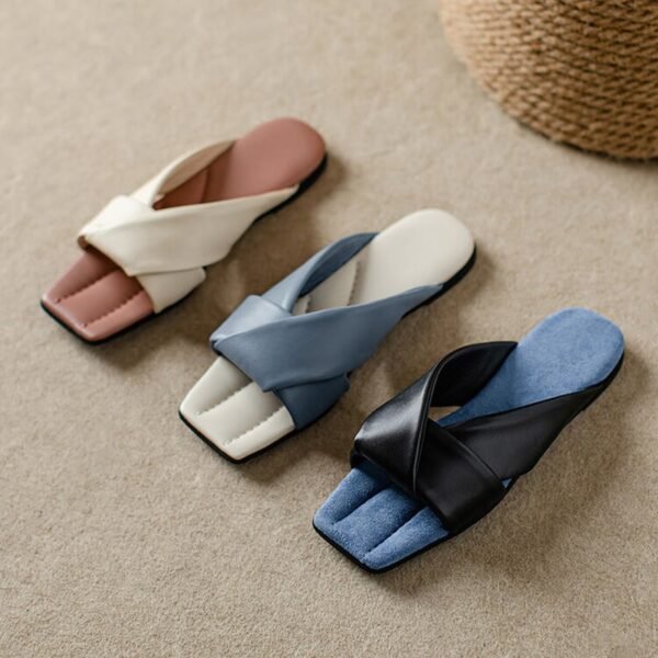 CHIKO Laken Open Toe Block Heels Slides Sandals - Image 2