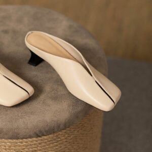 CHIKO Lakeshia Square Toe Kitten Heels Clogs/Mules Shoes