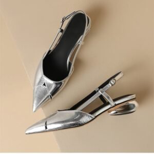 CHIKO Lawanda Pointy Toe Block Heels Slingback Shoes