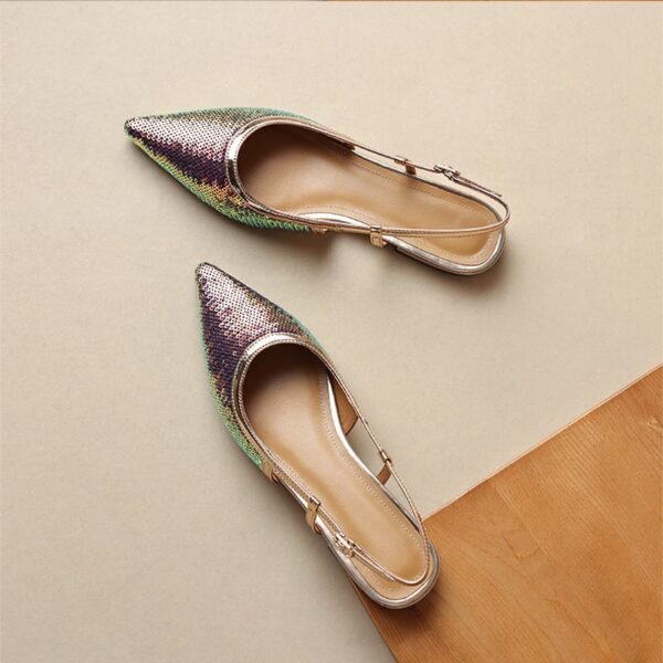 CHIKO Marie Clair Pointy Toe Block Heels Slingback Shoes - Image 2