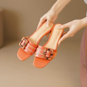 CHIKO Marie Christi Open Toe Block Heels Slides Sandals