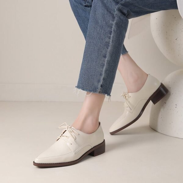 CHIKO Shaneka Pointy Toe Block Heels Oxfords Shoes - Image 2