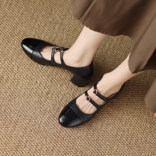 CHIKO Ranielle Round Toe Block Heels Mary Jane Shoes - Image 2