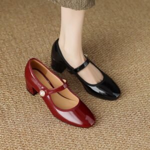 CHIKO Ranisha Round Toe Block Heels Mary Jane Shoes