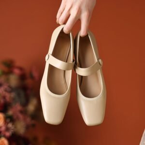 CHIKO Rayleen Square Toe Block Heels Mary Jane Shoes