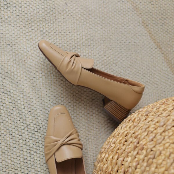 CHIKO Nitasha Square Toe Block Heels Loafers Shoes - Image 2