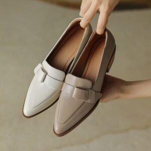 CHIKO Niki Pointy Toe Block Heels Loafers Shoes