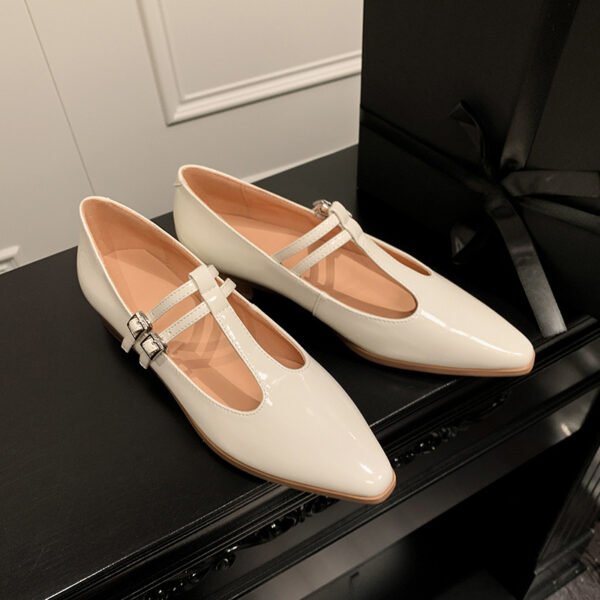 CHIKO Shalini Pointy Toe Block Heels T-Strap Shoes - Image 2