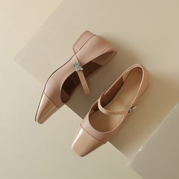 CHIKO Sara Jane Square Toe Block Heels Mary Jane Shoes
