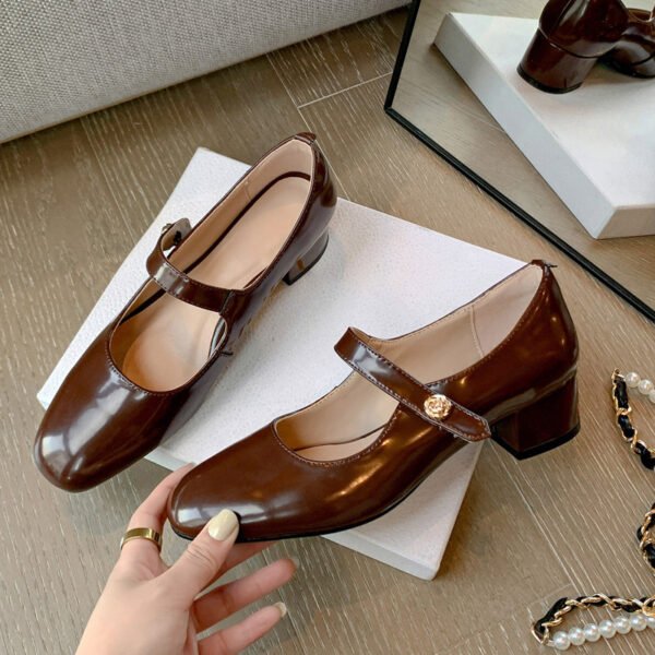 CHIKO Sarah Jane Round Toe Block Heels Mary Jane Shoes - Image 2