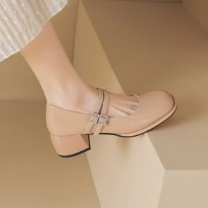CHIKO Satara Square Toe Block Heels Mary Jane Shoes