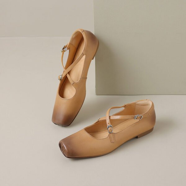 CHIKO Shadrika Square Toe Block Heels Mary Jane Flats - Image 2