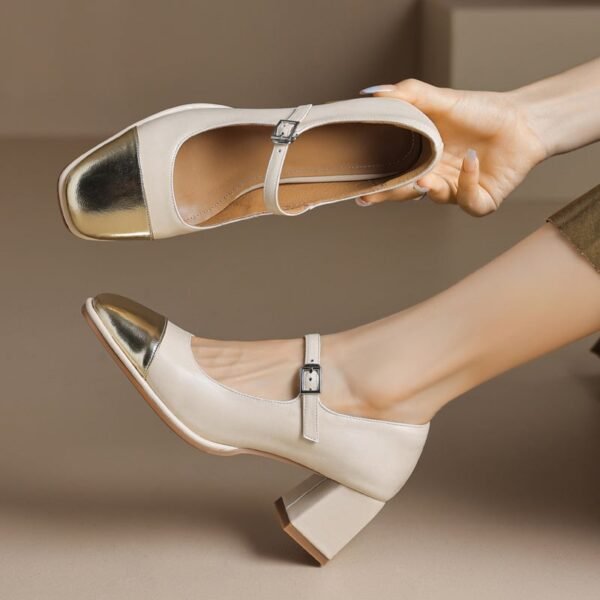 CHIKO Renisha Square Toe Block Heels Mary Jane Shoes