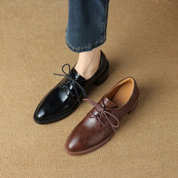 CHIKO Rexanne Round Toe Block Heels Oxfords Shoes - Image 2